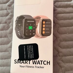 Smart Watch Fitness Tracker - Black and Pink
